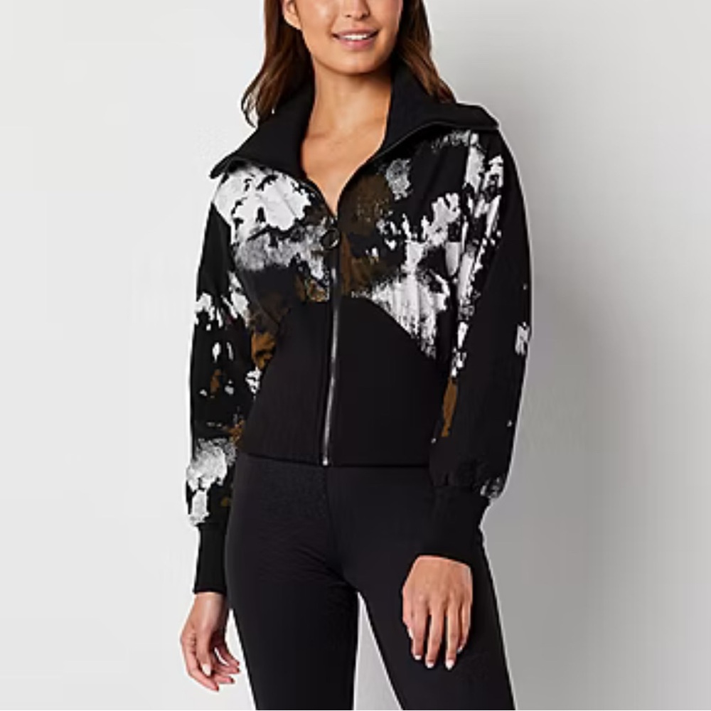 Sports Illustrated fitted XS long sleeve‎ jacket white/black camo jacket